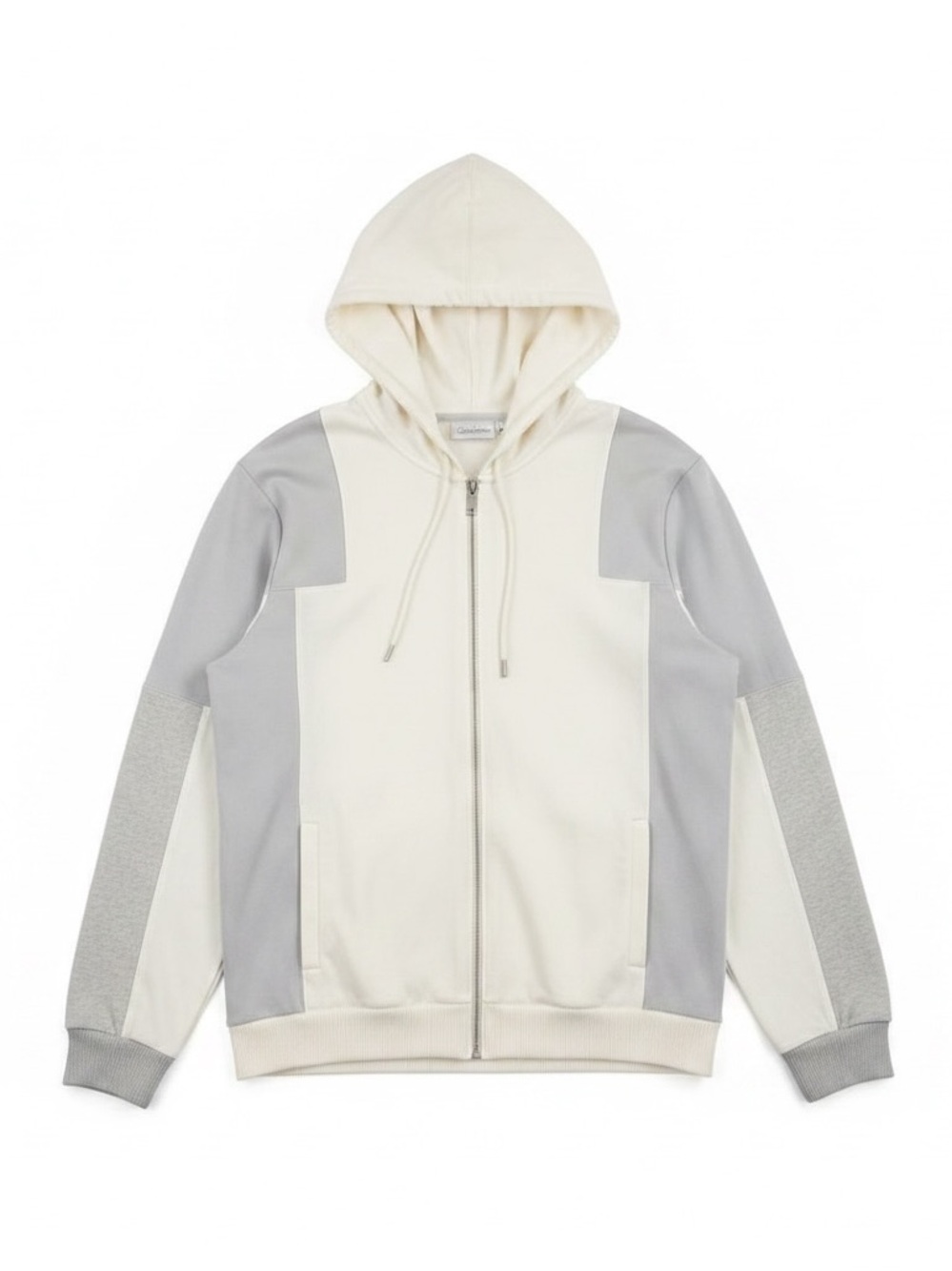 Calvin Klein Cream & Light Gray Pullover Hoodie
